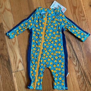 SWIM ZIP Sunsuit - Long Sleeve Romper Swimsuit Sz 0-6 months NWT